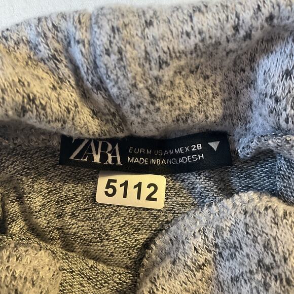 Zara Women Sweatshirt M Gray Long Sleeve Turtleneck Soft - Picture 2 of 8